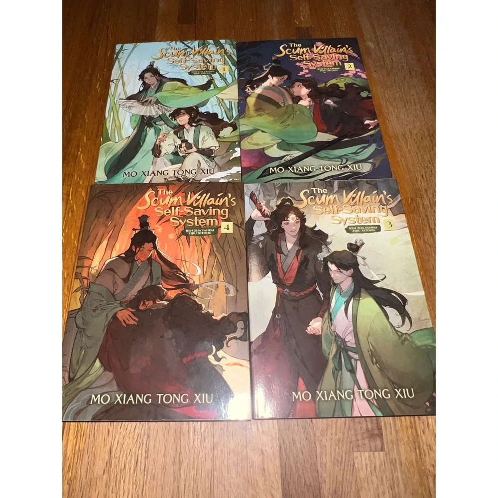 The Scum Villain's Self-Saving System Vol 1-4 MXTX Danmei Light Novel Set